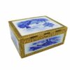 Sterling Silver Snuff Box Monochrome Blue Hand-Painted Miniatures Salimbeni - Image 4