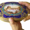 Sterling Silver Big Oval Jewel Box Baroque Style, with Miniature Salimbeni - Image 3