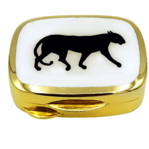 Salimbeni Black Panther Pill Box enamel.