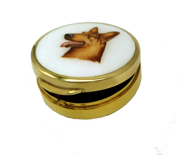 Pill Box a dog's head round shape Art Nouveau style Salimbeni - Image 7