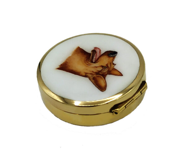 Pill Box a dog's head round shape Art Nouveau style Salimbeni - Image 4