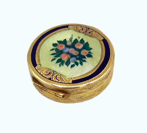 Pillbox with Flowers Hand painted Viennese Art Nouveau Style Salimbeni - Image 6