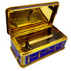 Musical Box Salimbeni table box with mechanical musical movement with 3 different motifs, detail of inside mechanical part