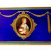 Musical Box Salimbeni table box with mechanical musical movement with 3 different motifs, detail of miniature on the lid