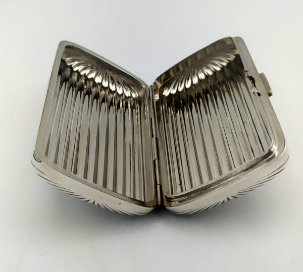 Cigarette Case Silver 925 with stripes Salimbeni natural silver