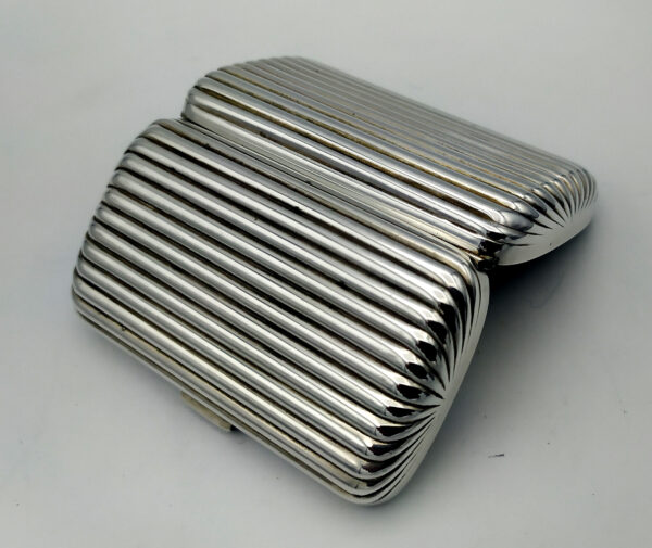 Cigarette Case Silver 925 with stripes Salimbeni natural silver