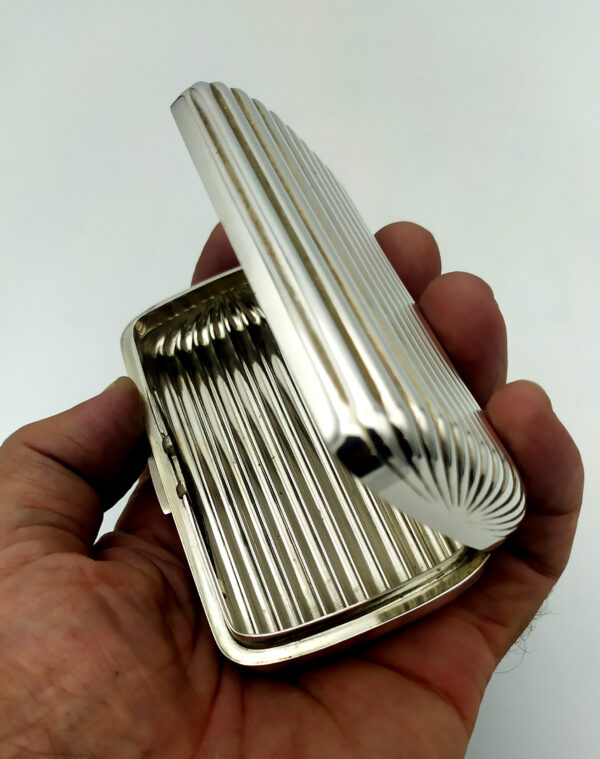 Cigarette Case Silver 925 r with stripes Salimbeni natural silver