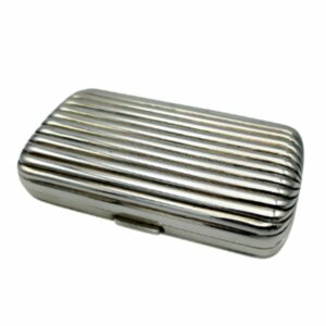 Cigarette Case Silver 925 with stripes Salimbeni natural silver