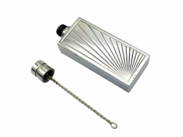 Pure Sterling Silver Purse Bottle Perfume Art Deco style untreated Salimbeni - Image 3