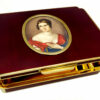 Box Enamel Sterling Silver Paolina Bonaparte, detail of Miniature