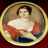 Box Enamel Sterling Silver Paolina Bonaparte, detail of Miniature