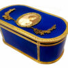 Salimbeni Oval Blue Table Box Witn Fine Oval Miniature - Image 4