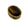 Tiger's eye Pillbox Salimbeni with Border. - Image 2