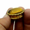 Tiger's eye Pillbox Salimbeni with Border. - Image 7