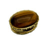 Tiger's eye Pillbox Salimbeni with Border. - Image 3