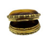 Tiger's eye Pillbox Salimbeni with Border. - Image 5