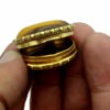 Tiger's eye Pillbox Salimbeni with Border. - Image 6