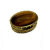 Tiger's eye Pillbox Salimbeni with Border.