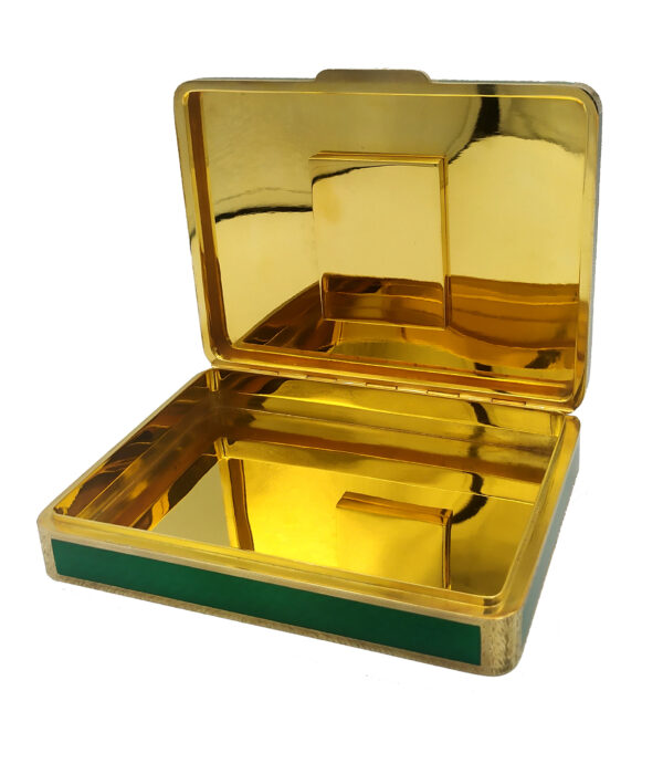Salimbeni Renaissance style table box with fine rectangular miniature. 5