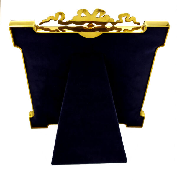 Photo Frame 925 Sterling Silver Handmade by Salimbeni White Snow colour and gold Empire Style. - Image 5