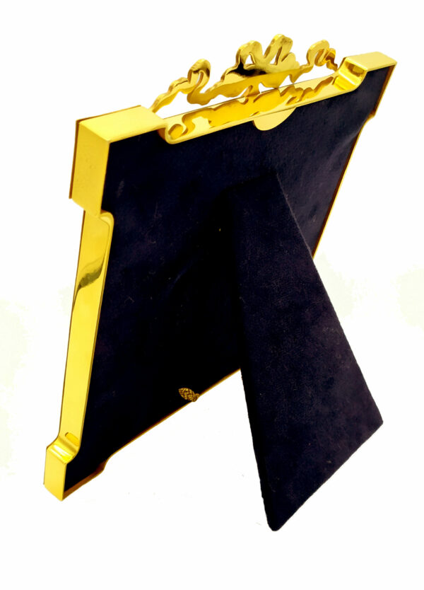 Photo Frame 925 Sterling Silver Handmade by Salimbeni White Snow colour and gold Empire Style. - Image 6