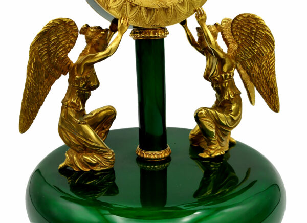 Salimbeni Green Centerpiece with Clock Fired Enamels on Guillochè - Image 12
