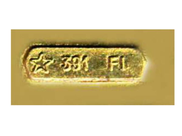 Salimbeni pillbox tiger eye hard stone and Sterling Identification number Salimbeni Factory Silver producers in Florence Italy scaled