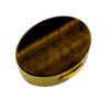 Salimbeni Pillbox Tiger Eye Hard Stone and Sterling Silver, Oval Shape - Image 4