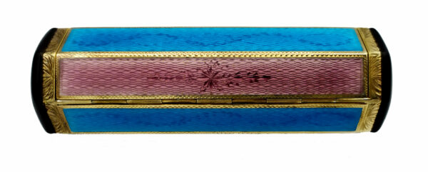 Salimbeni Striped Table Cigarette Case with Sides with Black Onyx Plates - Image 4