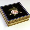 Box with Rose fine Mosaic in Semiprecious Stones, Sterling Silver Salimbeni - Image 3