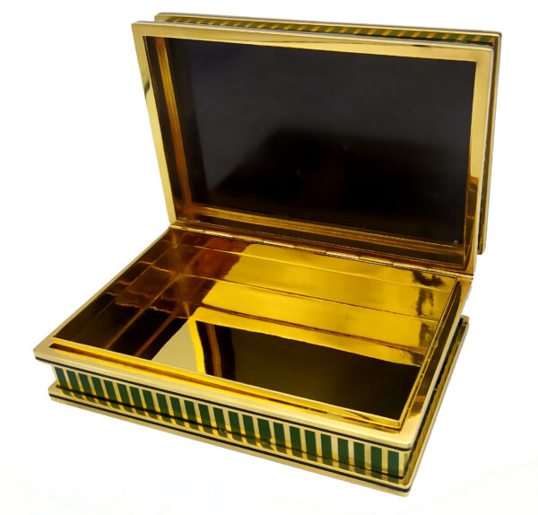 Table Box Doves in Delicious Mosaic Semiprecious Stones and Sterling Silver Salimbeni - Image 6
