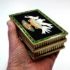 Table Box Doves in Delicious Mosaic Semiprecious Stones and Sterling Silver Salimbeni - Image 7