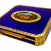 Table Box Blu Fired Enamel Hand-Painted on Mother-of-pearl - Image 2