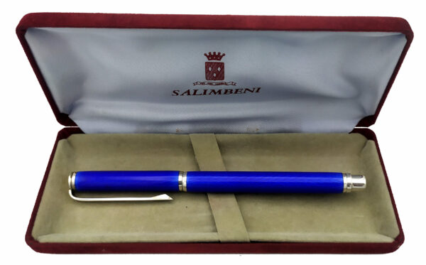 Fountain Pen Sterling Silver fired Enamel Guilloche Salimbeni - Image 2