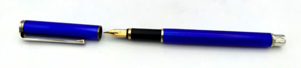 Fountain Pen Sterling Silver fired Enamel Guilloche Salimbeni - Image 3