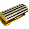 Cigarette Case Two-Color Enamel Stripes Blue and White - Image 2