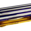 Cigarette Case Two-Color Enamel Stripes Blue and White - Image 4