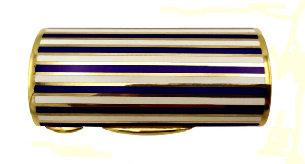 Salimbeni Purse Cigarette case Early 20th century English style two color enameled stripes 2 scaled