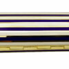 Cigarette Case Two-Color Enamel Stripes Blue and White - Image 6