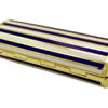 Cigarette Case Two-Color Enamel Stripes Blue and White - Image 7