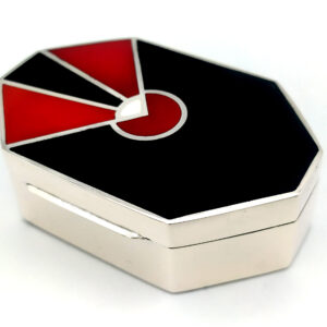 Snuff box Art Deco Black and Red Salimbeni