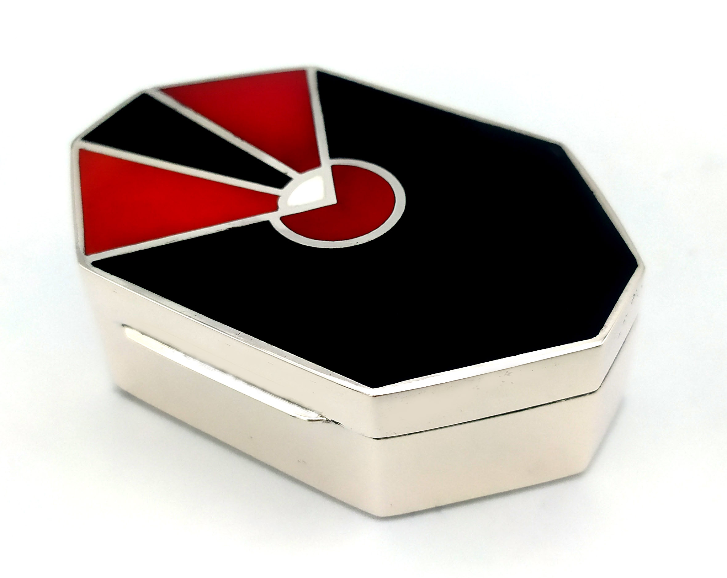 Snuff box Art Deco design Sterling Silver Salimbeni 1