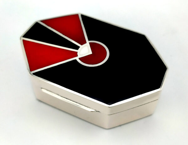 Snuff box Art Deco Black and Red Salimbeni - Image 3