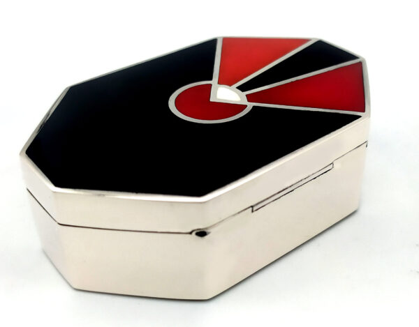 Snuff box Art Deco design Sterling Silver Salimbeni 5