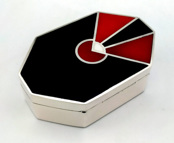 Snuff box Art Deco Black and Red Salimbeni - Image 6