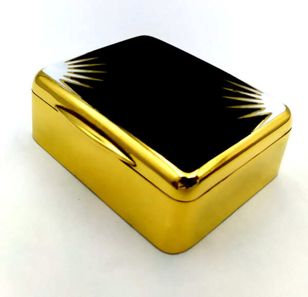 Table Box Art Deco Black and White Enamel Salimbeni - Image 2
