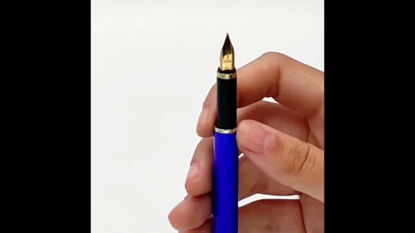 Fountain Pen Sterling Silver with fired enamel on Guilloche. Salimbeni