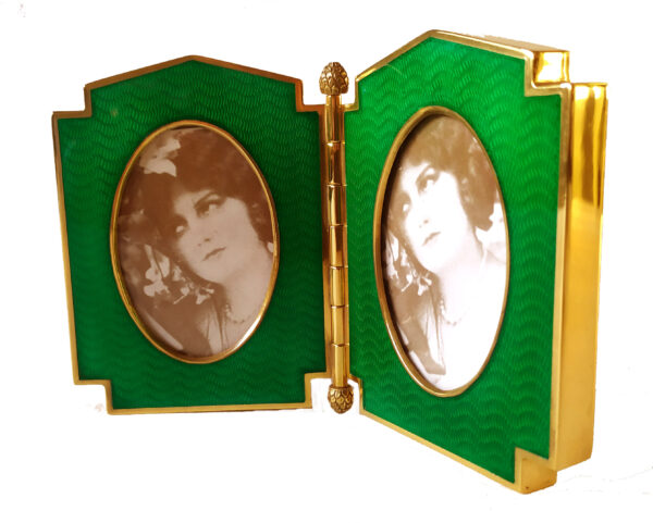 Dual Picture Frame opening shaped Sterling Silver 925 Salimbeni littke Lateral front side scaled