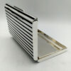 Cigarette Case fired Enamel stripes in Art Deco style Sterling Silver Salimbeni - Image 6