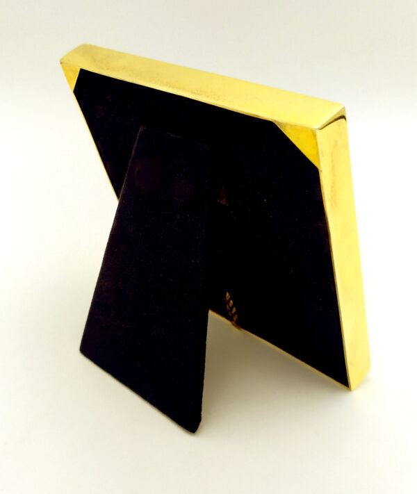 Photo Frame Blue Enamel and pure Gold "Paillons" Salimbeni - Image 3